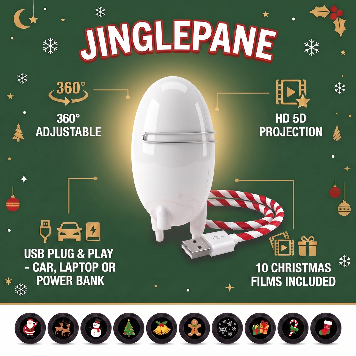 Christmas USB Projector